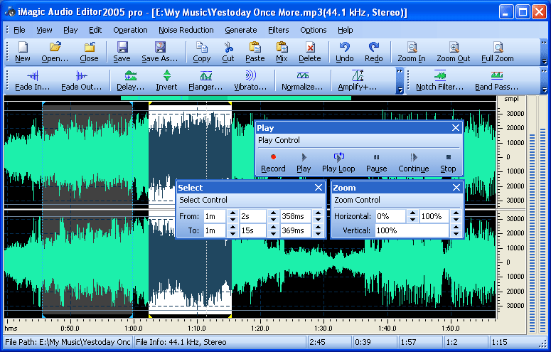 IMagic Audio Editor Screenshot
